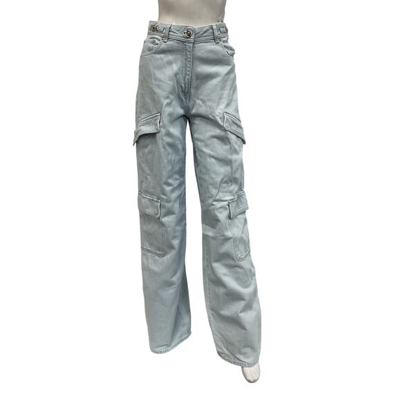 Versace Wide-Leg Cargo Jeans - Size 25 - Picture 2 of 6